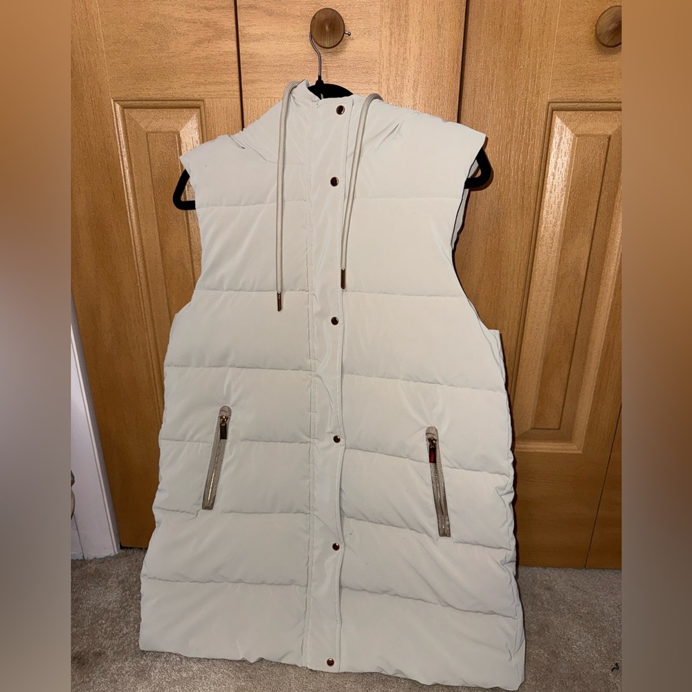 Zara Long Hooded Vest